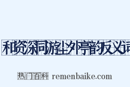 和资深同游尘外亭韵反义词是什么意思的图片